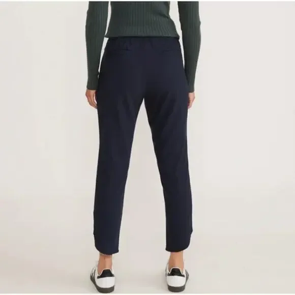 Marine Layer Allison Pant Navy Blue Pull On Elastic Waist Ankle Length SMALL - Picture 2 of 8